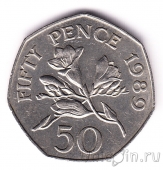Гернси 50 пенсов 1989