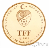 Турция 20 лир 2021 Футбольный клуб Бешикташ (серебро-позолота)