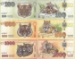 Набор из 5 сувенирных банкнот - Год тигра 2022
