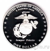 США 1 доллар 2005 Корпус морской пехоты США (proof)