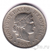 Швейцария 5 раппенов 1958