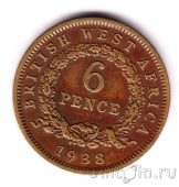 Британская Западная Африка 6 пенсов 1938