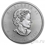 Канада 5 долларов 2021 Кленовый лист