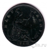 Великобритания 1/2 пенни 1886