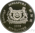 Сингапур 2 доллара 2008 Год крысы