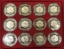 Сингапур набор 12 монет 10 долларов 1981-1992 Лунный календарь (серебро)