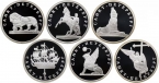 Россия набор 6 монет 1 рубль 2003 300 лет Санкт-Петербургу