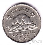 Канада 5 центов 1938
