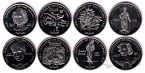 Гибралтар набор 8 монет 1 крона 1996 100 лет кино