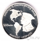 КНДР 500 вон 1989 Америго Веспуччи
