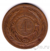 Уругвай 4 сентесимо 1869 (A)