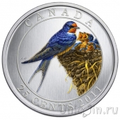 Канада 25 центов 2011 Ласточка