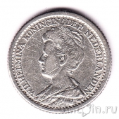 Нидерланды 25 центов 1918
