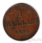 Германия (Франкфурт) 1 геллер 1856