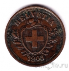 Швейцария 1 раппен 1908