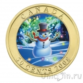 Канада 50 центов 2008 Снеговик