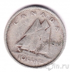 Канада 10 центов 1942