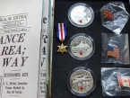 Олдерни, Гернси и Джерси набор 3 монеты 5 фунтов 2004 60 лет Высадке в Нормандии