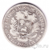 Венесуэла 5 боливаров 1919