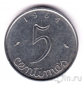Франция 5 сантимов 1964