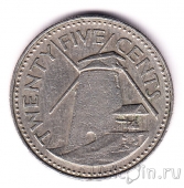 Барбадос 25 центов 1987