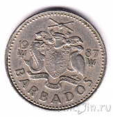 Барбадос 25 центов 1987