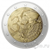 Франция 2 евро 2022 35 лет программе Эразмус (в буклете)
