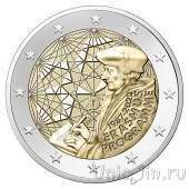Германия 2 евро 2022 35 лет программе Эразмус (все пять монетных дворов, в буклете)