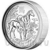 Австралия 1 доллар 2014 Год лошади (высокий рельеф)