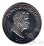 Либерия 5 долларов 2000 Рональд Рейган