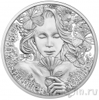 Австрия 10 евро 2022 Бархатцы (серебро, proof)