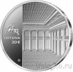 Литва 20 евро 2022 100 лет Литовскому Банку (серебро)