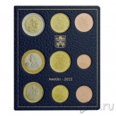 Ватикан набор евро монет 2022 (+5 евро) Папа Бенедикт XV