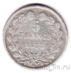 Франция 5 франков 1838