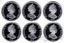 Остров Святой Елены набор 6 монет 2013 Битвы на море (белые)	