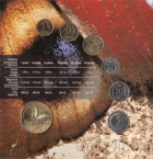 Польша набор 6 монет и жетон 2011 Бабочки