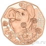 Австрия 5 евро 2022 Монета удачи. Свинья