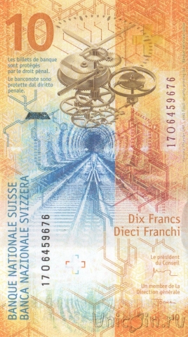 Швейцария 10 франков 2017