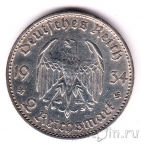 Германия 2 марки 1934 Кирха (E)