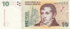 Аргентина 10 песо 1998