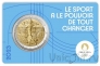 Франция 2 евро 2023 Олимпийские игры 2024 года в Париже (Голубая)
