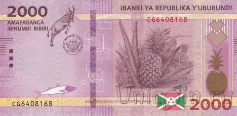 Бурунди 2000 франков 2018