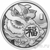 Китай 3 юань 2023 Новый год