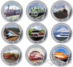 Испания полный набор 20 монет 1,5 евро 2022 История железной дороги (в альбоме)