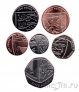 Великобритания набор 6 монет 2015-2021 Щит