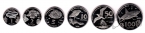 Кокосовые острова набор 6 монет 2023