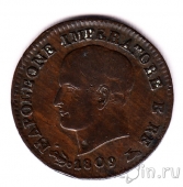 Королевство Италия 1 чентезимо 1809 (V)