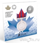 Канада 5 долларов 2022 50 лет медали за храбрость