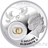 Ниуэ 2 доллара 2016 Свадебная монета