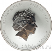 Австралия 1 доллар 2011 Год кролика (позолота)